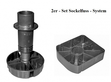 Set Sockelfuss-System 63mm mit großem Fuß 2teilig