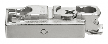 CLIP Montageplatte, gerade (22/32 mm), 3 mm, Zink, Spax-Schrauben, HV: Exzenter