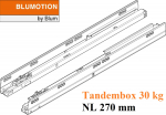 TANDEMBOX BLUMOTION Korpusschiene Vollauszug, 30 kg, NL= 270mm, li/re 578.2701B